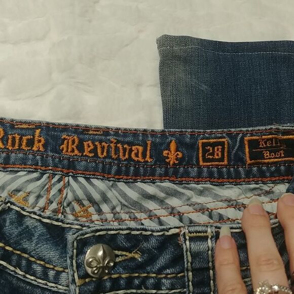 Rock Revival Kelly Bootcut Jeans 28 inseam 30" - Picture 10 of 13